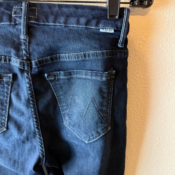 MOTHER High Waisted Looker Ankle Fray Jean Denim Last Call Midnight Wash Size 24 - Picture 11 of 15